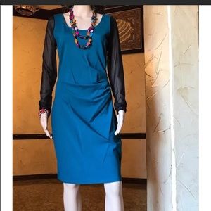 Kenneth cole ny l Ruched sheath zipper body dress